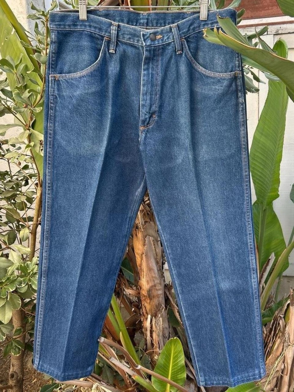 Vintage 1990s Rustler 87621PW Made in USA Blue Jeans 33x26 Straight Leg